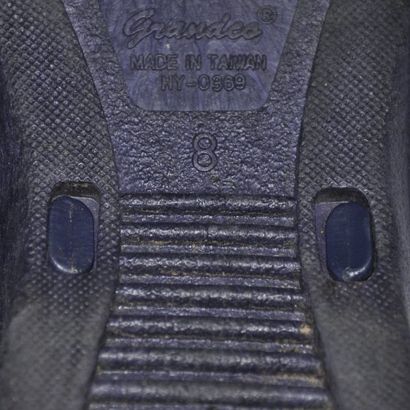 Grandco Sandals Thong Flip Flops With Sapphire Blue Shimmery Beads - Picture 9 of 9